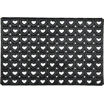 Rohožka Clayre & Eef - Gumová rohožka HEARTS MC227