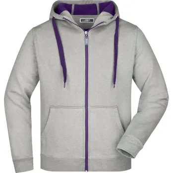 Pánská mikina JN 355 mikina pánská S grey heather/purple