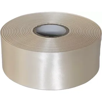 Stuha Textilní stuha 50mm x 100m, slonová kost, satén