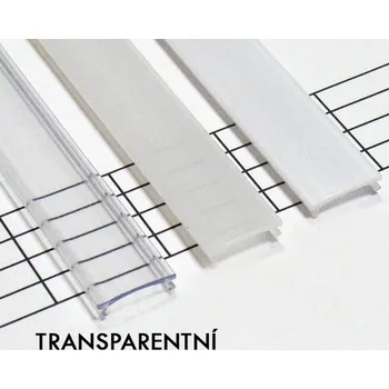 Příslušenství pro LED osvětlení Transparentní difuzor KLIK pro profily A, B, C, 1m