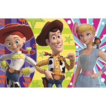Puzzle TREFL Puzzle Toy Story 4: Woody, Pastýřka a Jessie 54 dílků