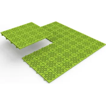 Venkovní dlažba Plastová garážová podlahová dlaždice ATENA 30,5 x 30,5 x 1,3 cm, limeta, balení 11 ks