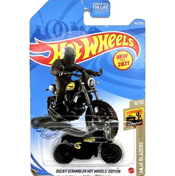 autíčko HOT WHEELS - Ducati Scrambler Hot Wheels Edition Black (E3)