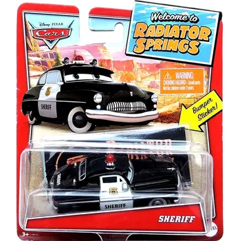 Sheriff + Bumper Sticker - Radiator Springs - Cars (Auta)