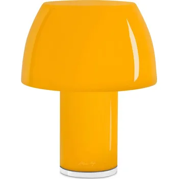 Venkovní osvětlení Nemo LED dobíjecí stolní lampa Lorosae, žlutá, sklo, IP54, USB LED 3,6 W celkem - Doprava zdarma