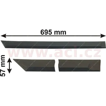 Lišta karosérie boční obložení zadních dveří černé 4/5dv. P