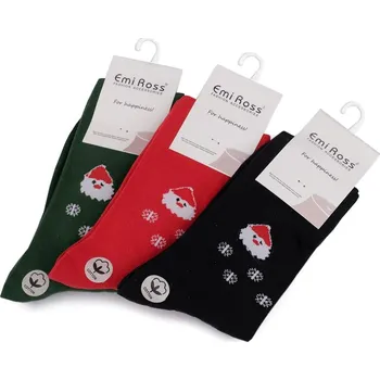 Dámské ponožky Dámské bavlněné ponožky vysoké, vánoční 3 PÁRY - 4 (vel. 35-39) mix