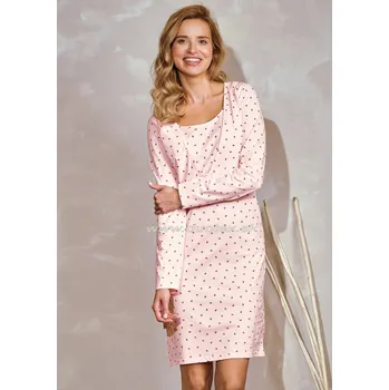 Dámská noční košile TARO Mateřská noční košile Materska-noč.košeľa3216 Barva: zz41-sv.ružová, Velikost: XL