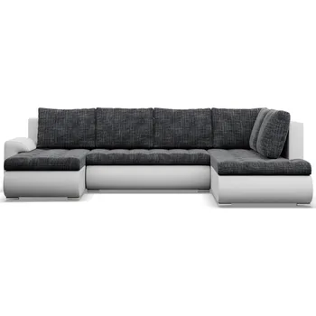 Obývací pokoj Rozkládací rohová sedací souprava TOKIO II Pravá Šedá/bílá I