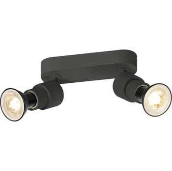 Svítidlo BIG WHITE (SLV) PURI 2.0 Basic nástěnné a stropní svítidlo, 2 x max. 6W GU10, černá 1008241