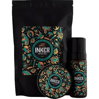 Čistící gel Pan Drwal Inker Tattoo Pack Cleansing Foam & Butter - Sada krému a čistící pěny pro péči o tetování
