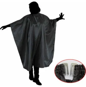 Duko Kadeřnická pláštěnka Černá - zapínací háček