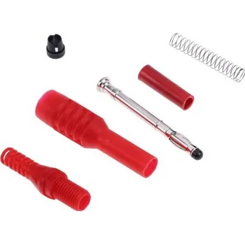 Krokosvorka Banánek, 10A, 4 mm, 1000V, Černá, červená, Samec, délka: 46.5mm Banánek