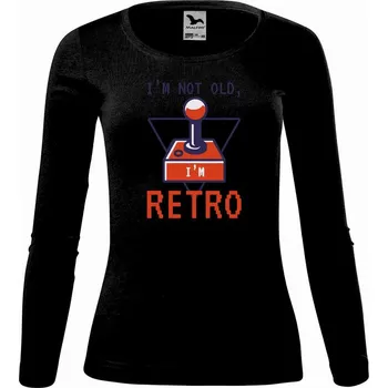 Dámské tričko DOBRÝ TRIKO Dámské bavlněné triko I'm retro Velikost: 3XL, Barva: Černá