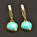 Goldpoint Opálové náušnice žluté zlato Váha: 3.24 g