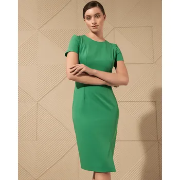 Dámské šaty Společenské šaty s krátkým rukávem NIFE Barva: Zelená, Velikost: L