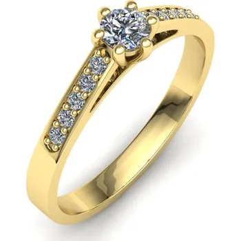 Prsten Zásnubní prsten s diamantem PZB0035 Materiál: Bílé zlato 14kt, Velikost: 46