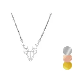 Přívěsek Brož Deer Steel Pendant z kovu s praktickým zapínáním a možností výměny či vrácení do 30 dnů zdarma. - Rose Deer Pendant - Rosegold - PSS4