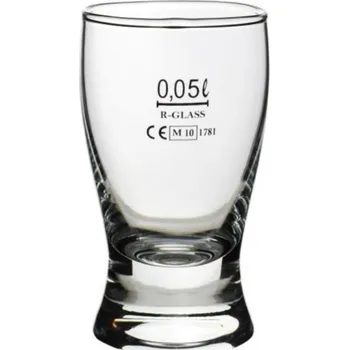 Sklenice Pohár sklo s cejchem 0,05l GENTLEMAN