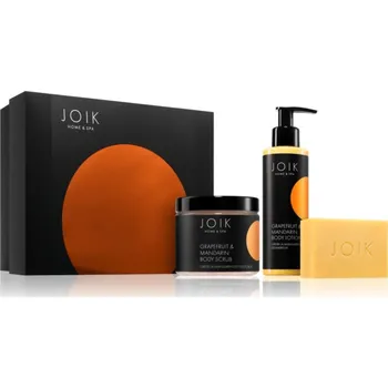 Kosmetická sada JOIK Home & Spa JOIK Grapefruit & Mandarin Body Lotion 150 ml + JOIK Grapefruit & Mandarin Body Scrub 210 g + JOIK Grapefruit & Carrot Soap 100 g kosmetická sada
