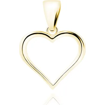 Přívěsek LUNICA Stříbrný přívěsek ZLATÉ SRDÍČKO 0225 Ag 925; ≤0,6 g.