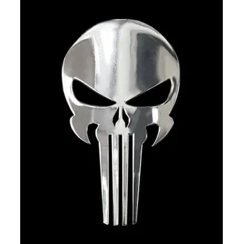 Samolepicí dekorace na vozidlo Samolepicí dekor niklovaný - Lebka se zuby