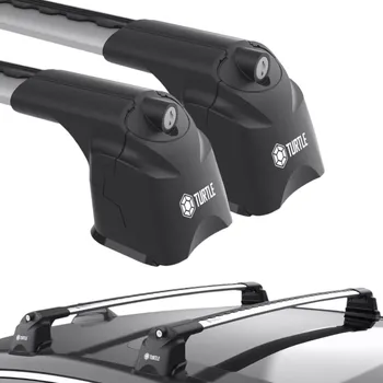 Příčník na automobil Střešní nosiče příčníky Turtle BMW 1 Coupé (E82) 2007-2013 fix point, stříbrné tyče (Turtle Air 3 Premium Silver)