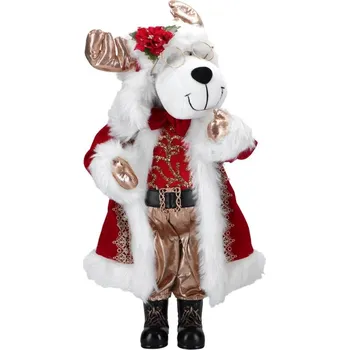 Vánoční dekorace Vánoční dekorace - Myšák ve vánočním oblečení 50 cm, červená barva