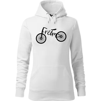 Dámská mikina DOBRÝ TRIKO Dámská mikina s potiskem Frčím Velikost dámské mikiny: M, Barva: Bílá