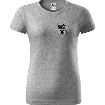 Dámské tričko DOBRÝ TRIKO Dámské firemní tričko s vaším logem Barva: Tmavě šedý melír, Velikost: 3XL