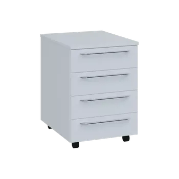 Zásuvkový kontejner LXK 1 - 01 kontejner pojízdný, 4-zásuvkový, deska 18 mm, bez zámku, bílá