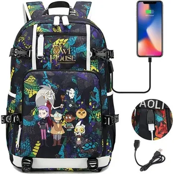 Sportovní batoh Batoh The Owl House vodotěsný s USB nabíjením - 029