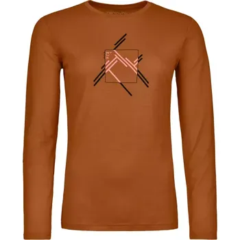 Dámské tričko ORTOVOX 185 MERINO MTN CUTOUT LS W dámské tričko bristle brown S