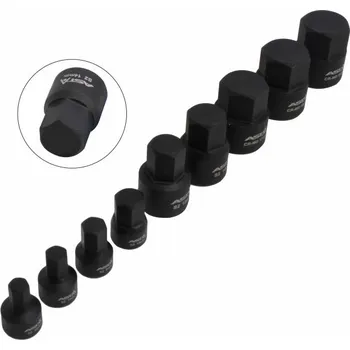 Gola sada ASTA Úderové nástrčné klíče metrické HEX 1/4" - 3/8" sada 10ks