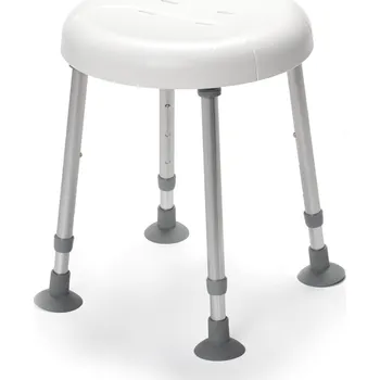 Koupelnové sedátko Sprchová stolička Delphi - s jedním hygienickým otvorem / bílá