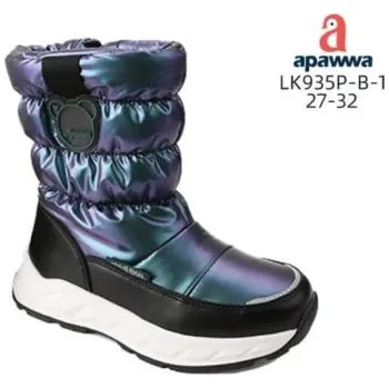 Dívčí zimní obuv APAWWA dětská zimní obuv LK935P-B-1 zelená Velikost: 30