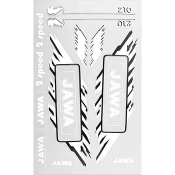 Motor pro motocykl Nálepky Jawa Babetta 210 - bílá 2