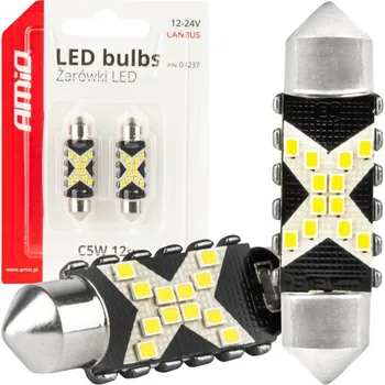 Autožárovka 2ks žárovka LED Festoon 12/24V SV39mm čirá CANBUS