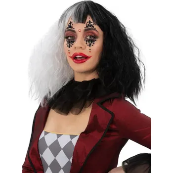 Karnevalový doplněk Nalepovací kamínky na obličej Klaun