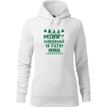 Dámská mikina DOBRÝ TRIKO Dámská mikina s potiskem Merry animal Velikost dámské mikiny: XS, Barva: Bílá