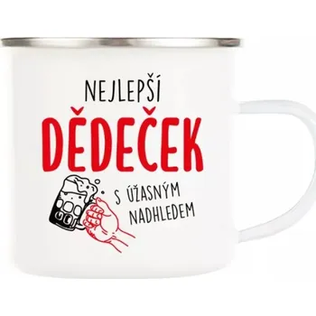 Žertovný předmět Ptákoviny CB Plechový smaltový hrnek - Nejlepší dědeček