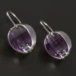 Goldpoint Náušnice bílé zlato s ametysty Váha: 3.74 g