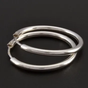 Náušnice Goldpoint Menší stříbrné kruhy kulaté Velikost: 26, Váha: 3.20 g