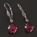 Goldpoint Visací náušnice bílé zlato synt. rubín Váha: 3.04 g