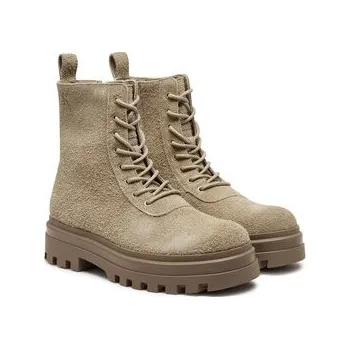 Pánská móda Turistická obuv Calvin Klein Jeans Lugged Lace Zip Boot Oxf Hr Su YM0YM01068 Béžová 41