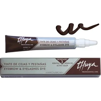 Barva na řasy a obočí Thuya Barva na řasy a obočí TMAVĚ HNĚDÁ 14 ml – Argan & Keratin „Tmavě hnědá barva s arganovým olejem a keratinem pro přirozený vzhled obočí a řas. Bez amoniaku, dlouhá výdrž až 6 týdnů.“