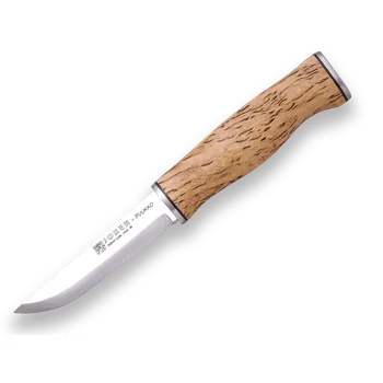 JOKER CL127 PUUKKO lovecký nůž 10 cm, dřevo kadeřavé břízy, kožené pouzdro