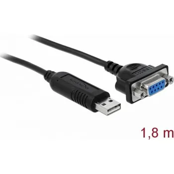 Kabel do PC Delock Adaptér z rozhraní USB 2.0 na sériové rozhraní RS-232 s kompaktním krytem sériového konektoru