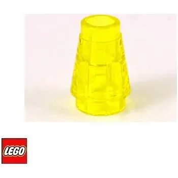 Stavebnice LEGO LEGO® Dílky LEGO KUŽEL 1x1 průhledný / 4589b 28701 Barva: Žlutá-Průhledná 4589b