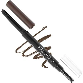 Tužka na obočí s kartáčkem TMAVĚ HNĚDÁ - Palladio - 0,24 g